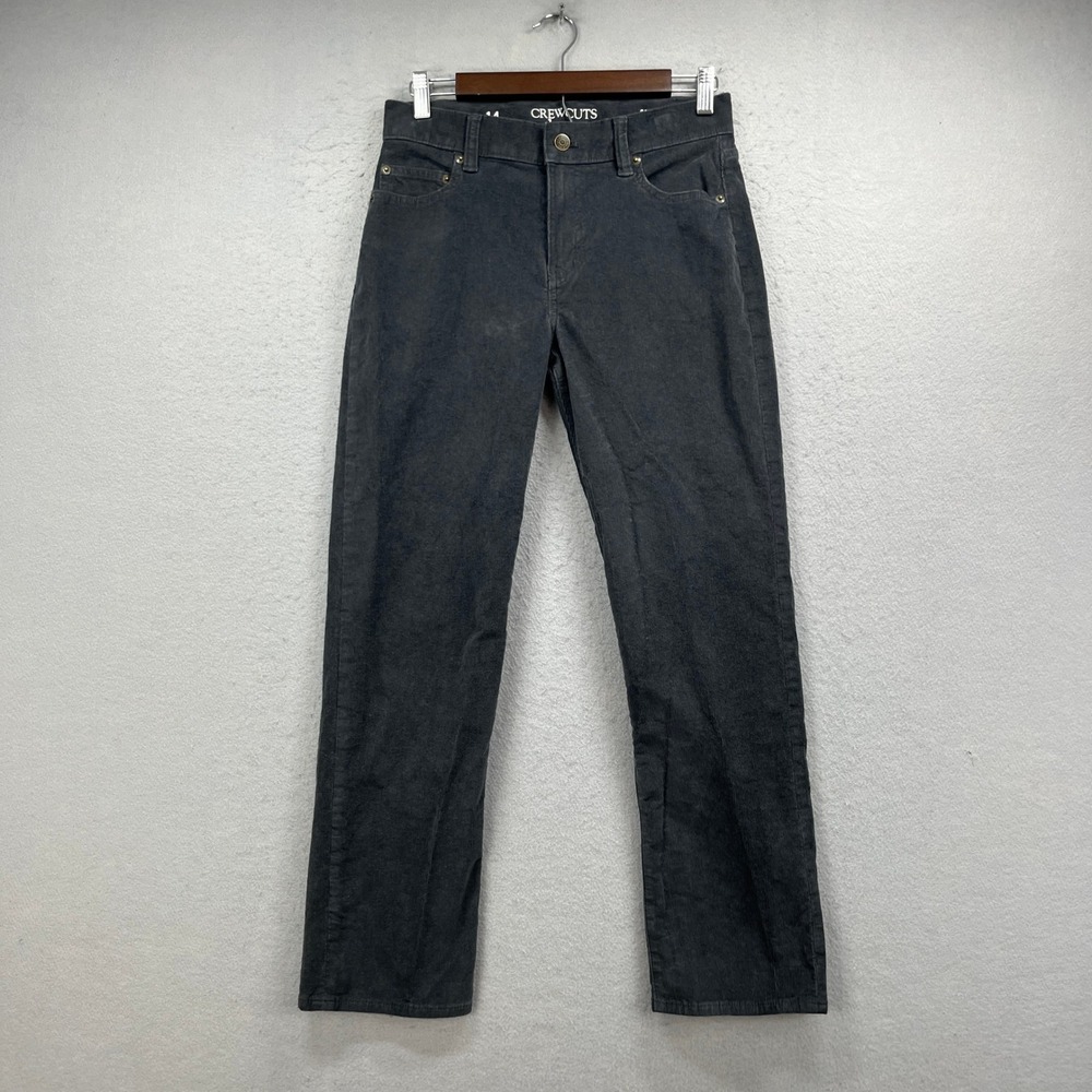 Crewcuts Corduroy Pants Boys 14 Grey Stretch Straight Leg Casual School Preppy